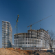 Исполнительная съемка строительного объекта по заказу производителя изоляционного материала, фото возведения многоэтажного жилого дома в комплексе Минск-Мир