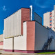 Архитектурная фотосъёмка фасада здания больницы РНПЦ в Боровлянах
